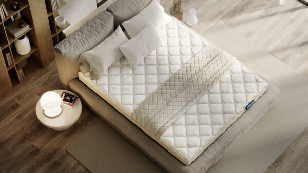 Матрас Lineaflex в чехле Extra Premium Tencel в интерьере спальной комнаты