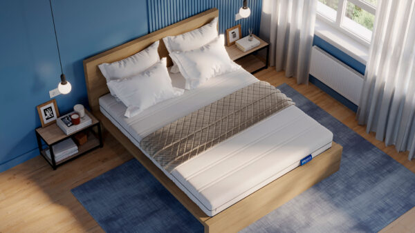 Матрас Lineaflex в съёмном чехле Premium Classico в интерьере спальной комнаты